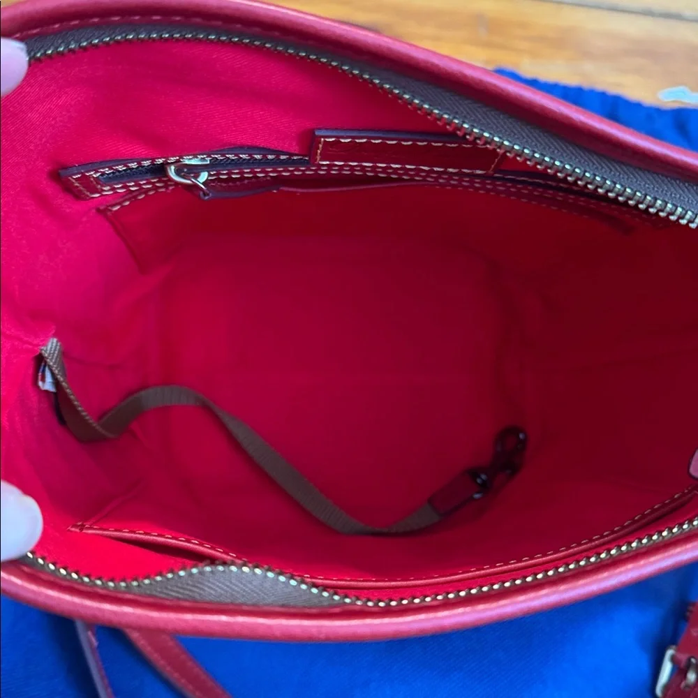 Dooney & Bourke Red Florentine Zip Sac - Picture 11 of 15